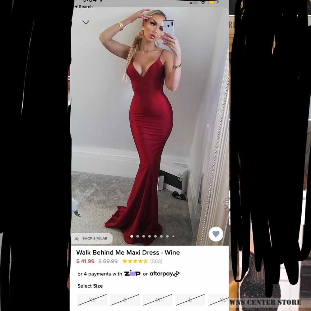 Fashion nova “walk behind me” formal backless gown